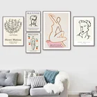 Винтажная абстрактная линия Матисса, рисунок на стену, Картина на холсте, скандинавские плакаты и принты, настенные картины для декора гостиной