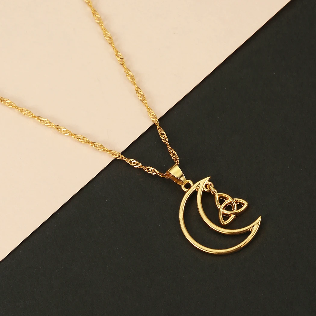 Женское Ожерелье-чокер Kinitial Good Luck с ирландскими узелками Луна Звезда Давида