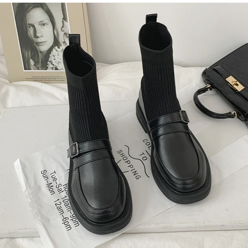 

Boots short Tube Platform But Knee Cool Hong Kong Style Street beautiful Oversize