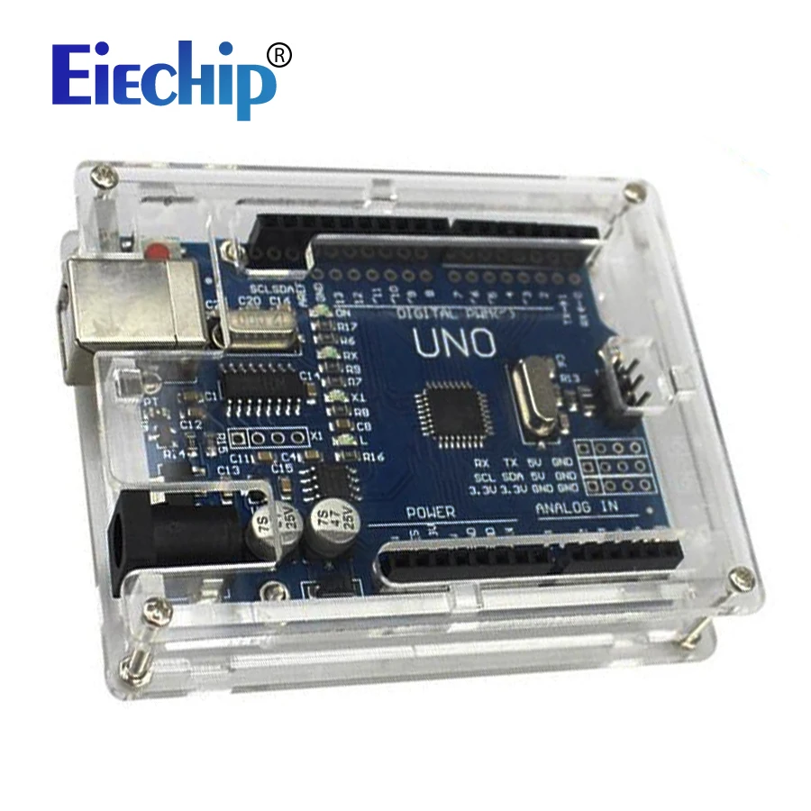 

For Arduino UNO R3 Case Enclosure Transparent Acrylic Box Compatible With UNO R3 Diy Electronic For Arduino UNO Shell
