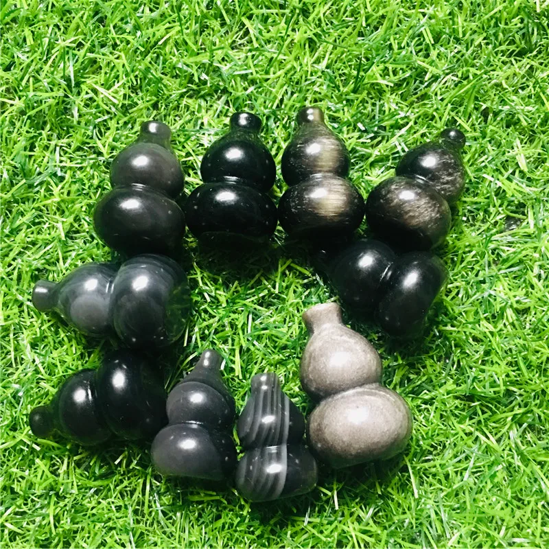 

4cm natural crystal color obsidian calabash guarantees peace