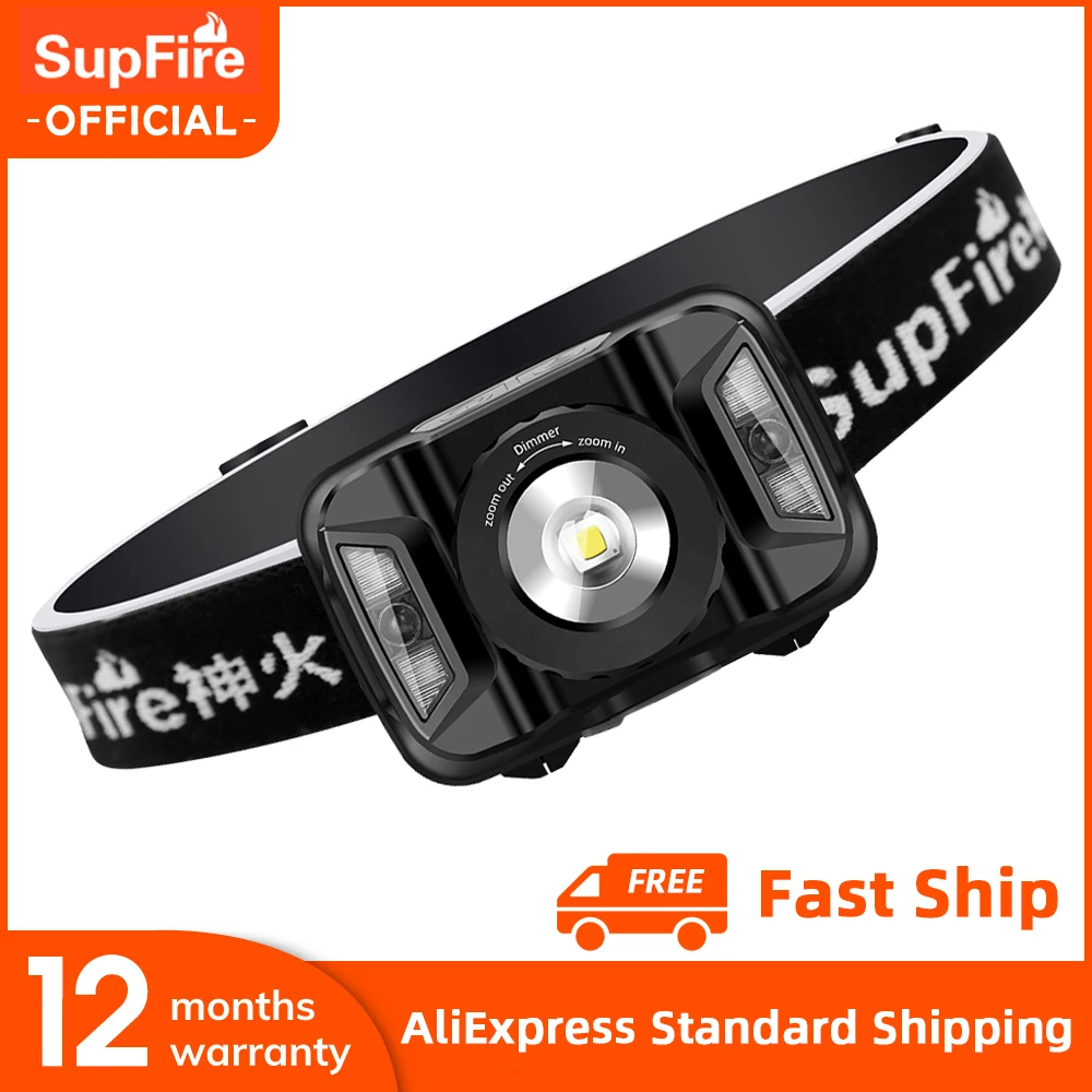 [Бесплатная доставка] SupFire HL18 светодиодный фонарь на голову движения Сенсор USB
