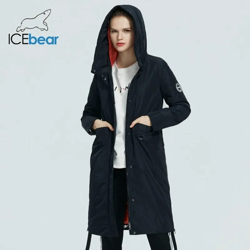 

ICEbear 2021 Women autumn jacket quality women coat long female parka fashion brand clothing GWC20066I
