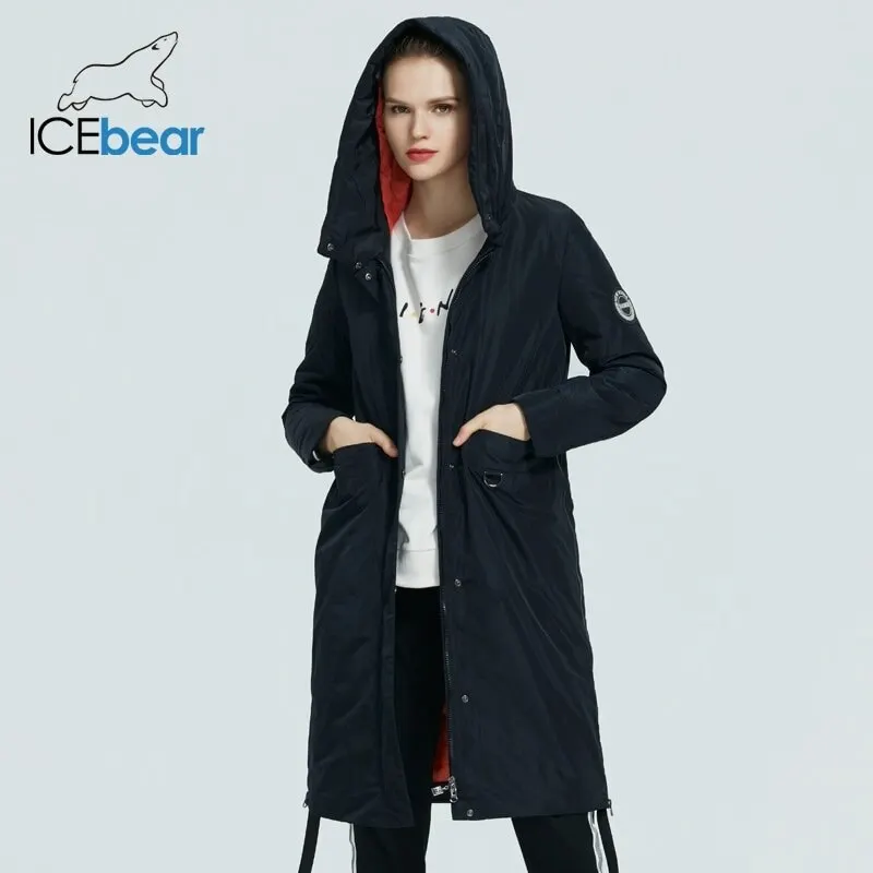 

ICEbear 2021 женская осенняя куртка качественное женское пальто длинная женская парка модная брендовая одежда GWC20066I