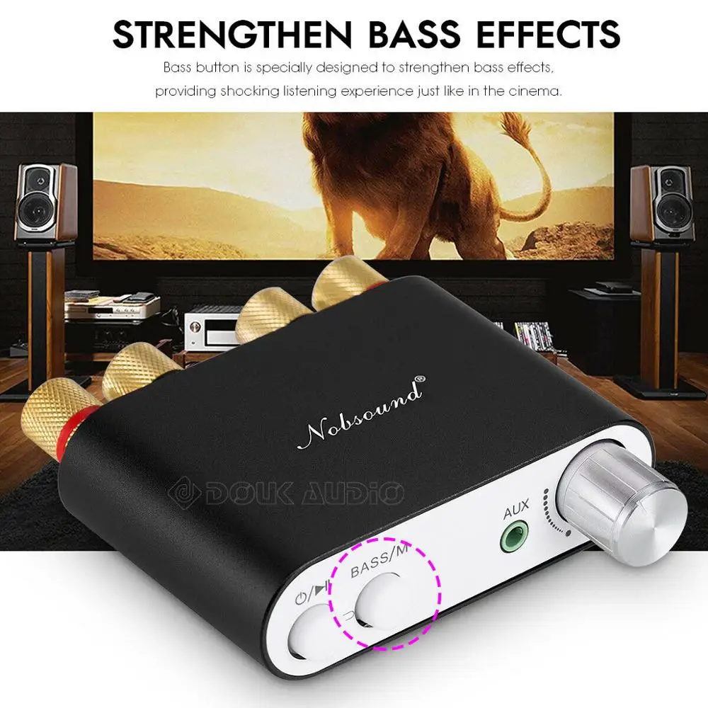 Цифровой мини усилитель Douk audio NS 10G TPA3116 стерео Hi Fi Домашнее аудио Bluetooth 4 0 мощности