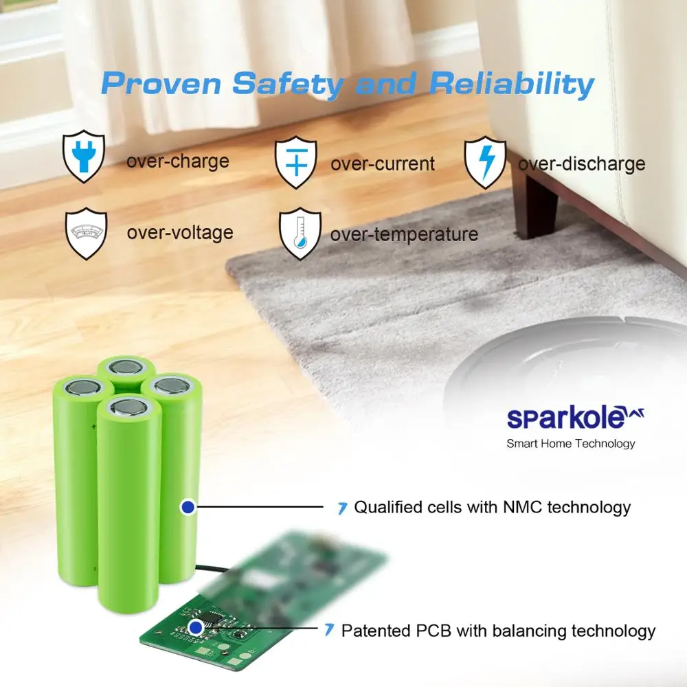 Литий-ионный аккумулятор Sparkole 5 3 Ач 14 8 в для iRobot Roomba 500 600 700 800 серии 555 560 580 620 630 650 760
