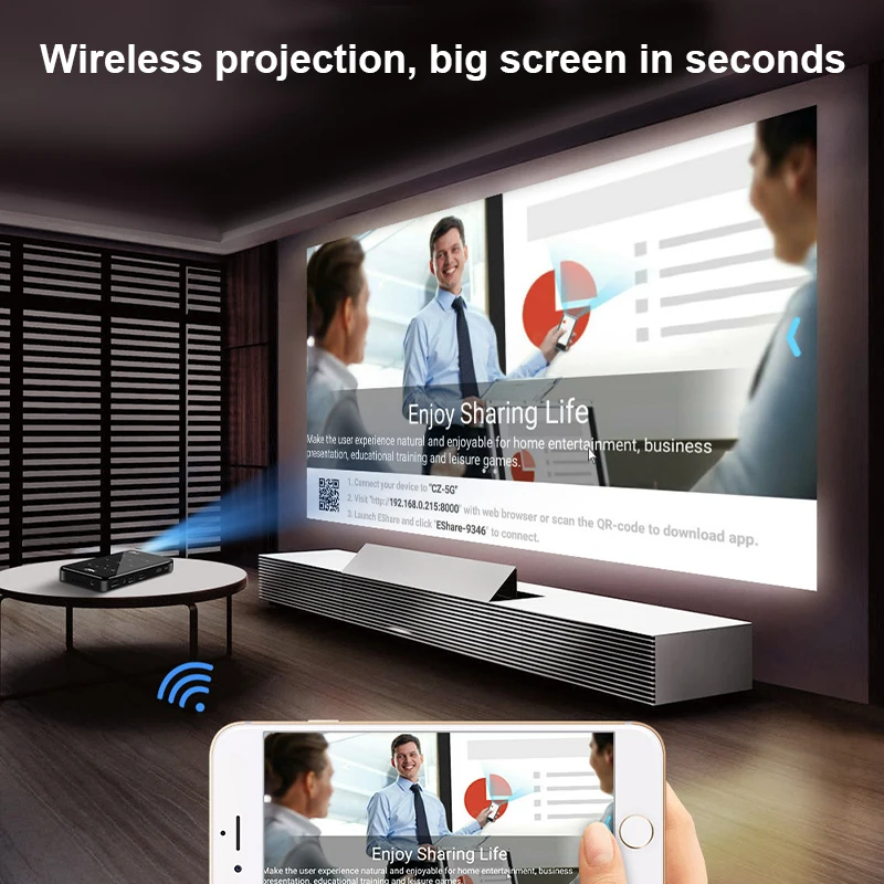 

4K Projector Mini Wifi Android Projector Full HD 1080P LED Video Cinema For Home beamer PR47004
