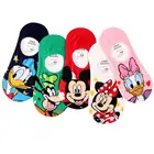 Короткие носки, тапочки с мультипликационным рисунком, незаметные женские носки, женские нескользящие носки, носки, мышь, Meias, уличные короткие носки