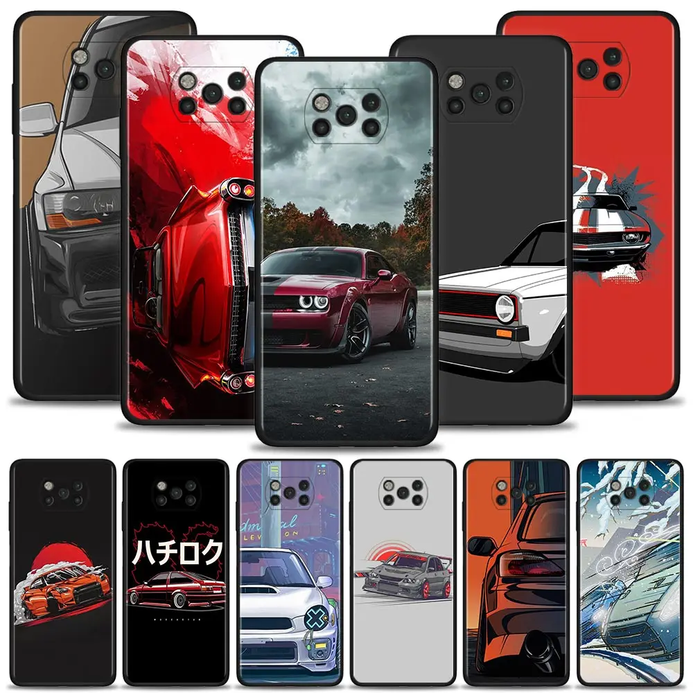 Чехол для Xiaomi Poco X3 Pro GT NFC F1 M3 M4 5G Обложка Mi 11T 10T 9T 11 Note 10 Lite Civi Japan JDM спортивный