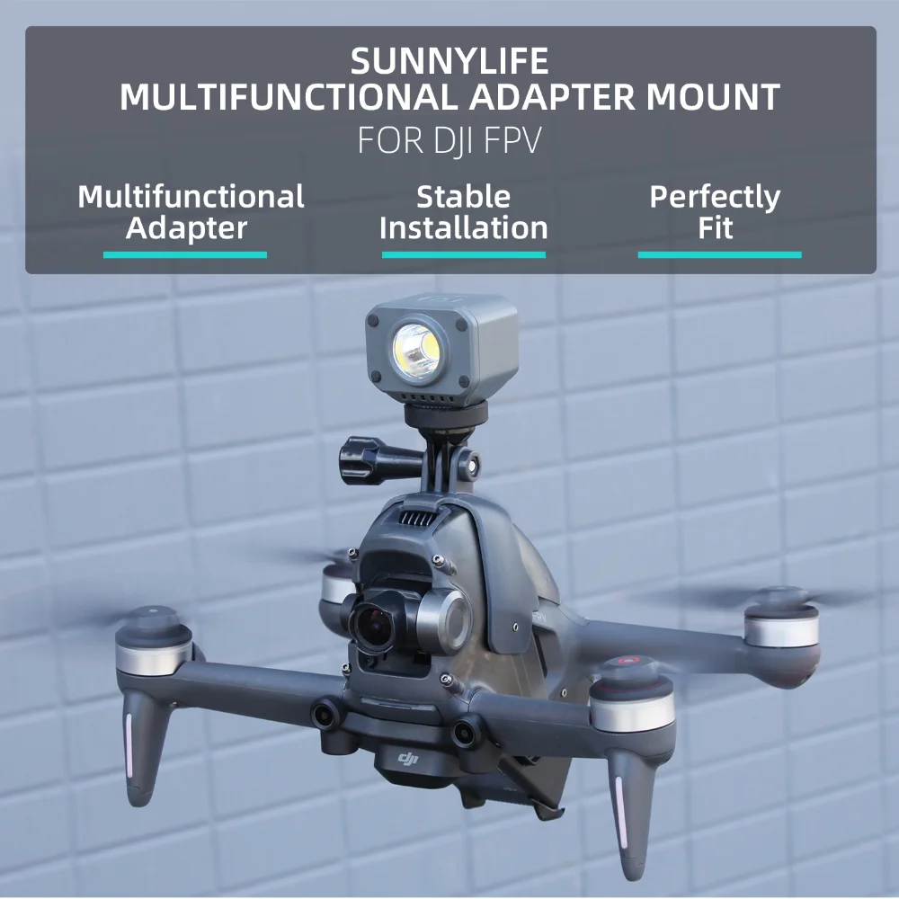 

Suitable for DJI FPV Mount Bracket Searchlight for GoPro 9 8 7/DJI Osmo Pocket 2 Camera Drone Accessories