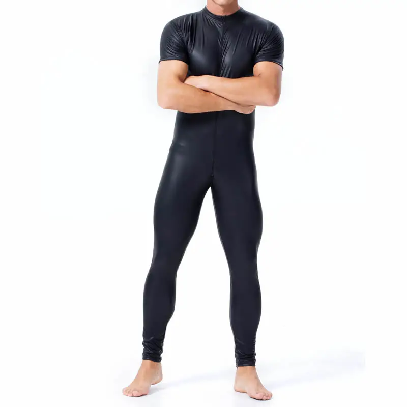 Мужские боди с брюками брюки из искусственной кожи латексные борьба джерсовой