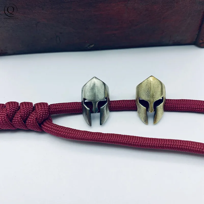 EDC нож бусина ручная работа веревка подвески Ретро латунь Спартанский воинский