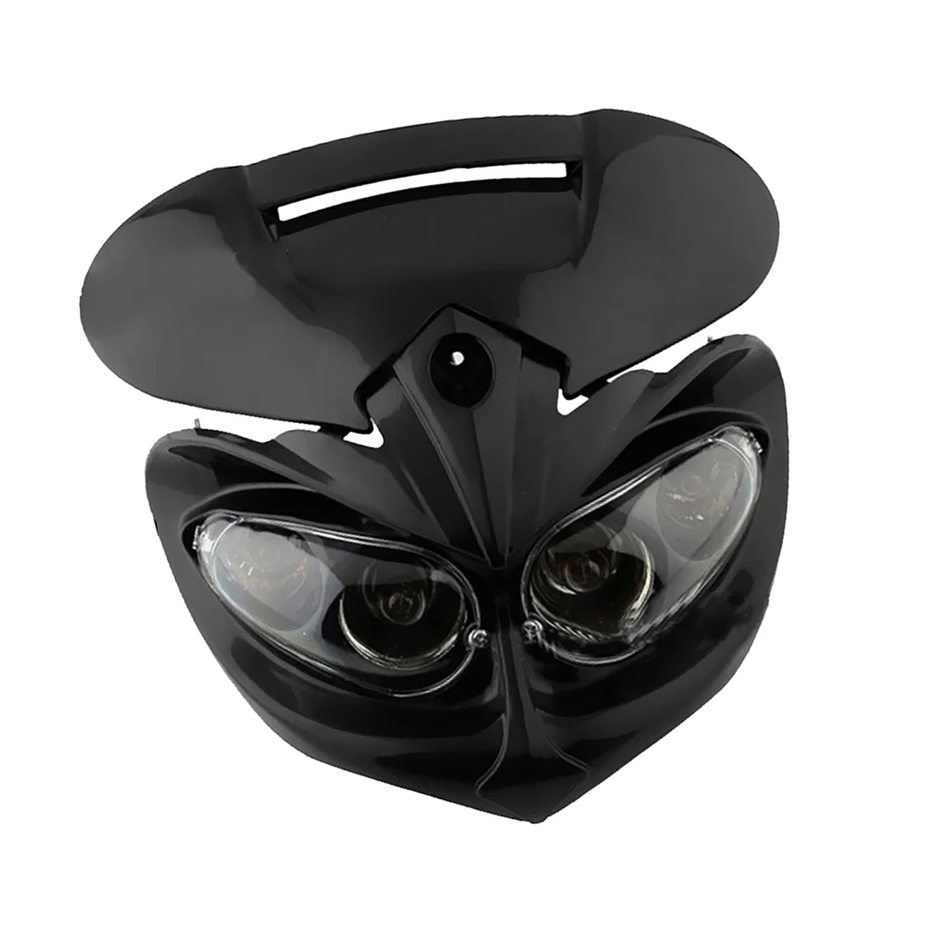 Черная фара для мотоцикла лампа-обтекатель уличного велосипеда |