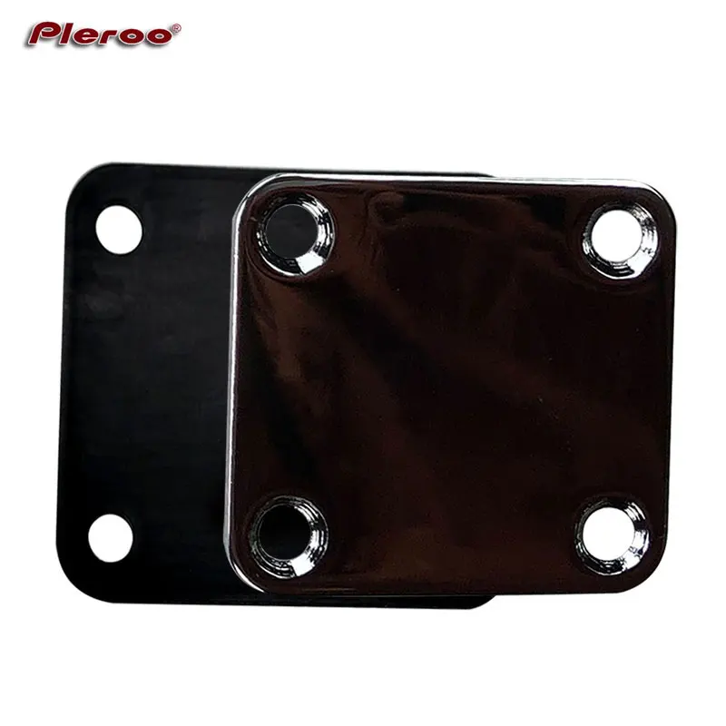 

Пластина шарнирная для гитары Pleroo NP01 NP02, никелевая Серебристая накладка на шею для гитары с шайбой и болтами на гитарных деталях