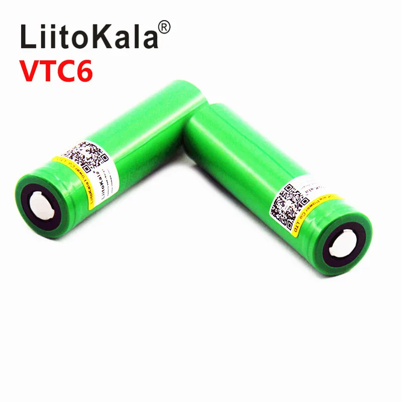 Liitokala VTC6 батарея US18650VTC6 3000mAh 3,7 v 30A высокодренажные литиевые 18650 аккумуляторные батареи с высоким разрядом