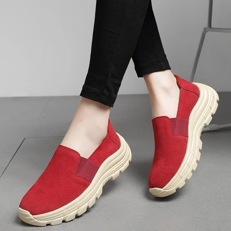 Женские кроссовки Женская дышащая обувь на танкетке Вулканизированная