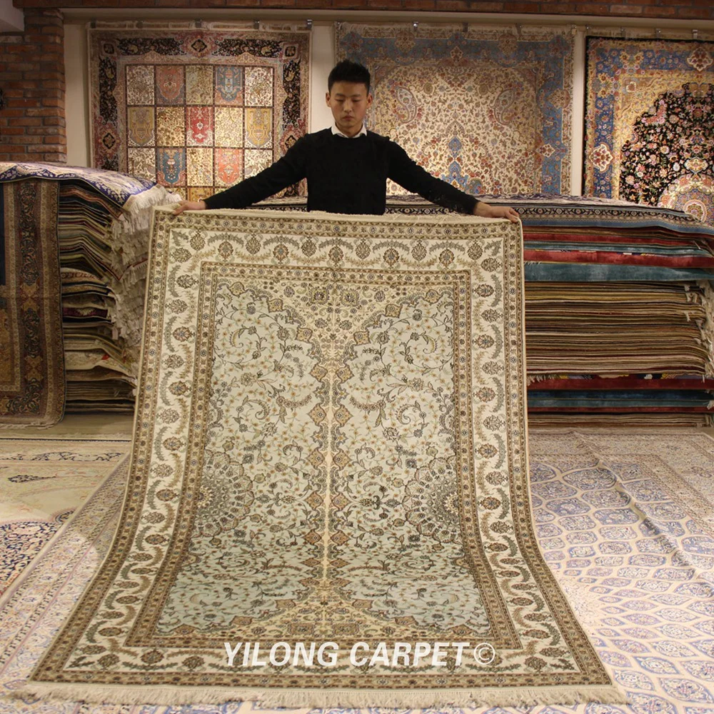 YILONG 5 'x 8' элегантный ручной персидский шелковый ковер кашмир мебель домашний