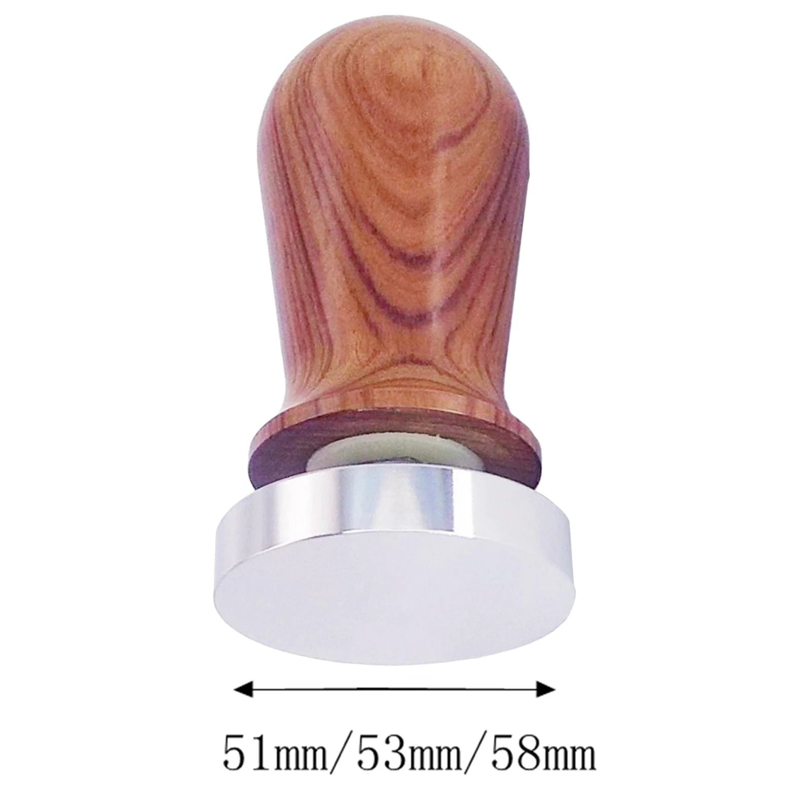 

51/53/58mm Coffee Espresso Tamper Hardwood Handle Flat Stainless Steel Base