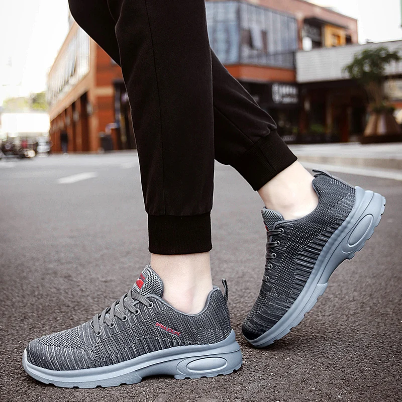 

Best Selling Men Running Trainers Weaving Man Trail Running Shoes Black Soft Bottom Running Sneakers Mens Wearable Men Gym Shoes