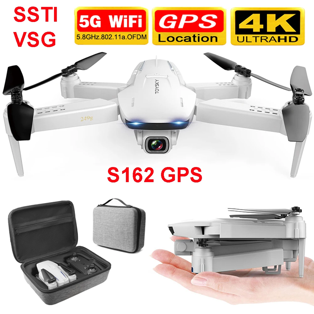 Дрон S162 с GPS 4K HD 1080P Wi Fi FPV Квадрокоптер полет 20 минут Дистанция управления 500 м