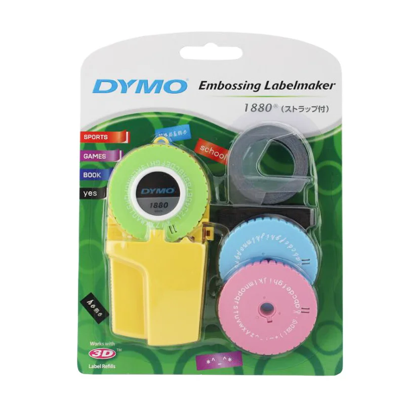 Package A Dymo 1880 руководство по изготовлению этикеток для 9 мм(3/8 '') 3D тиснение пластиковых пвх этикеток для Dymo DIY ручной принтер этикеток - Цвет: Package A