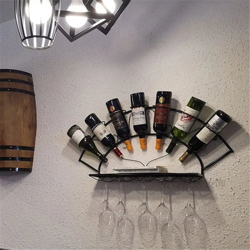 Европейская железная стойка для вина на стену креативная декоративная из