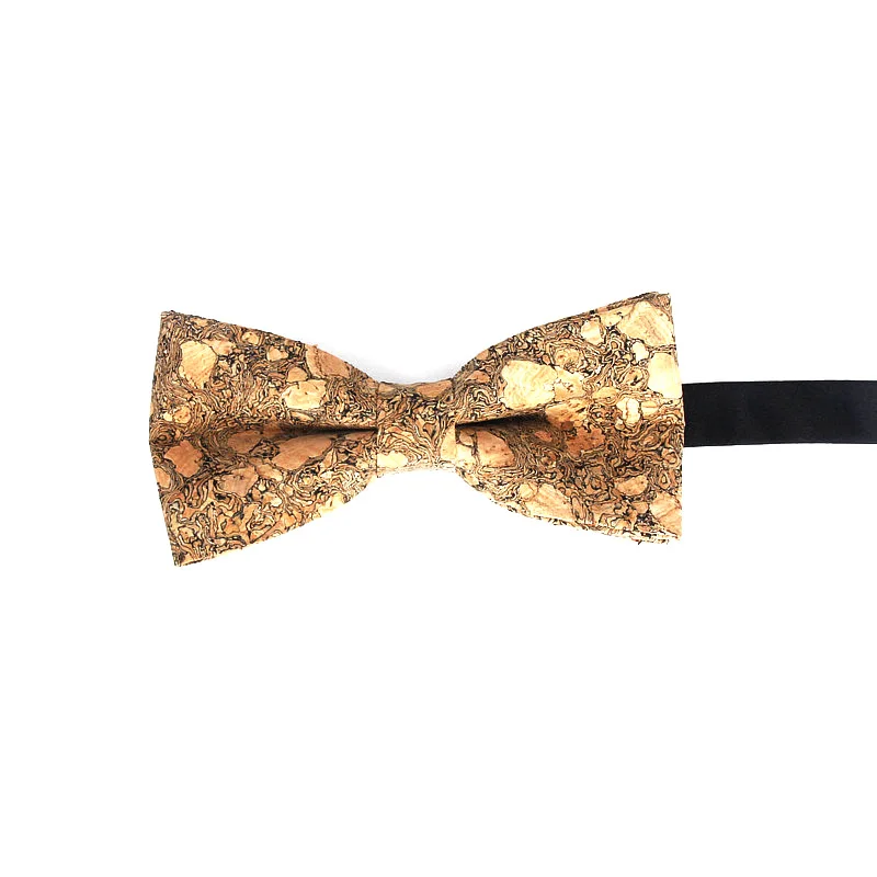

New Bow Tie Male Cork Bow Ties Creative Wood Grain Bow Tie Wedding Groom Host Bowtie Gifts for Men Business Men's Accessories