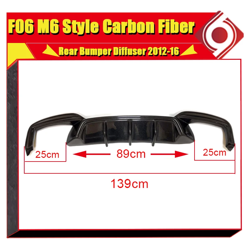 Fits For BMW F06 6 series 4 DR Sport 640i 640d 650i Diffuser Lip M6 Look Rear Bumper Carbon fiber 1:1 Replacement 12-16 | Автомобили и