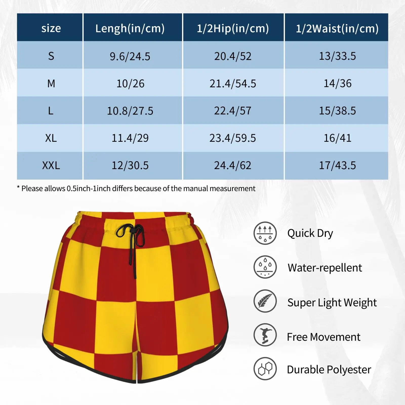 

Checkered Flag Swim Shorts Women Beach Shorts Football Club 6 Times Six Times