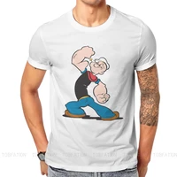 sticker graphic tshirt popeye the sailor spinach cartoon printing tops casual t shirt men short sleeve gift idea