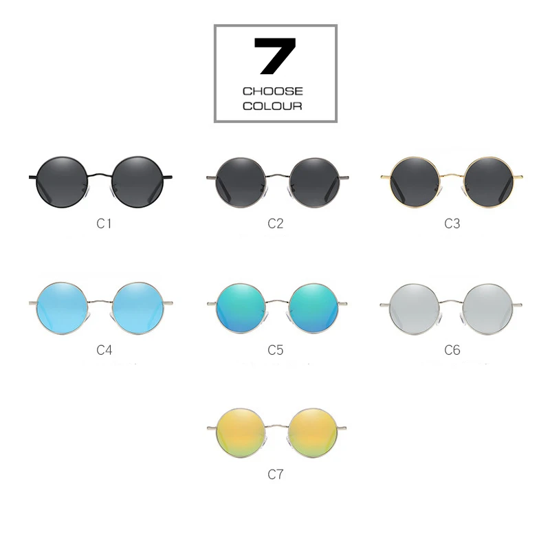 

SHAUNA New Arrival Vintage Fashion Women Men Small Round Polarized Sunglasses Retro Trending Mirror Lens Unique Punk Sun Glasses