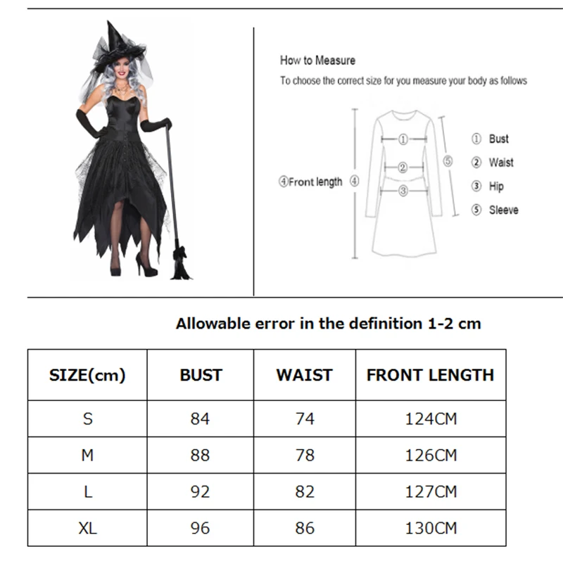 

Lady Sexy Evil Witch Costume Backless Asymmetrical Wicked Magic Sorceress Role Play Cosplay Fancy Party Dress Carnival Hallowee