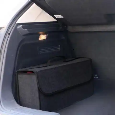 Портативный складной органайзер для багажника автомобиля, органайзер из войлочной ткани для хранения, чехол, контейнер для салона автомоби...