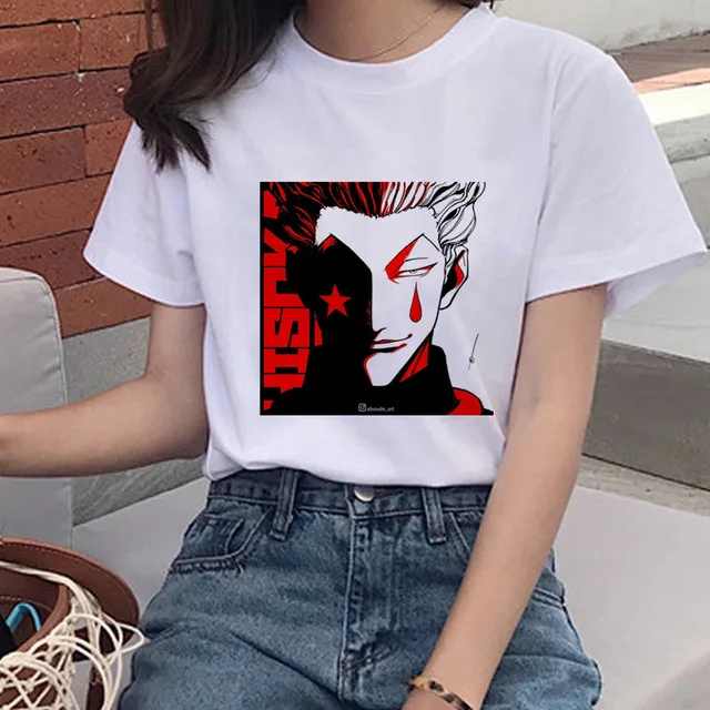 Женская футболка с круглым вырезом коротким рукавом Hisoka Morow принтом мыши в стиле