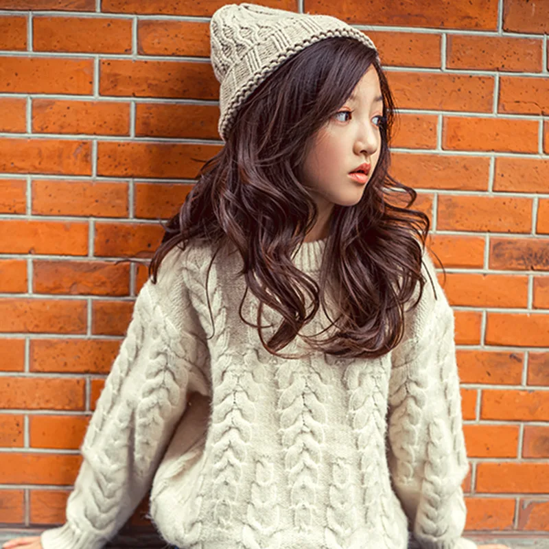 Свитера для девочек костюмы подростков Новинка 2019 года сезон осень-зима Модный