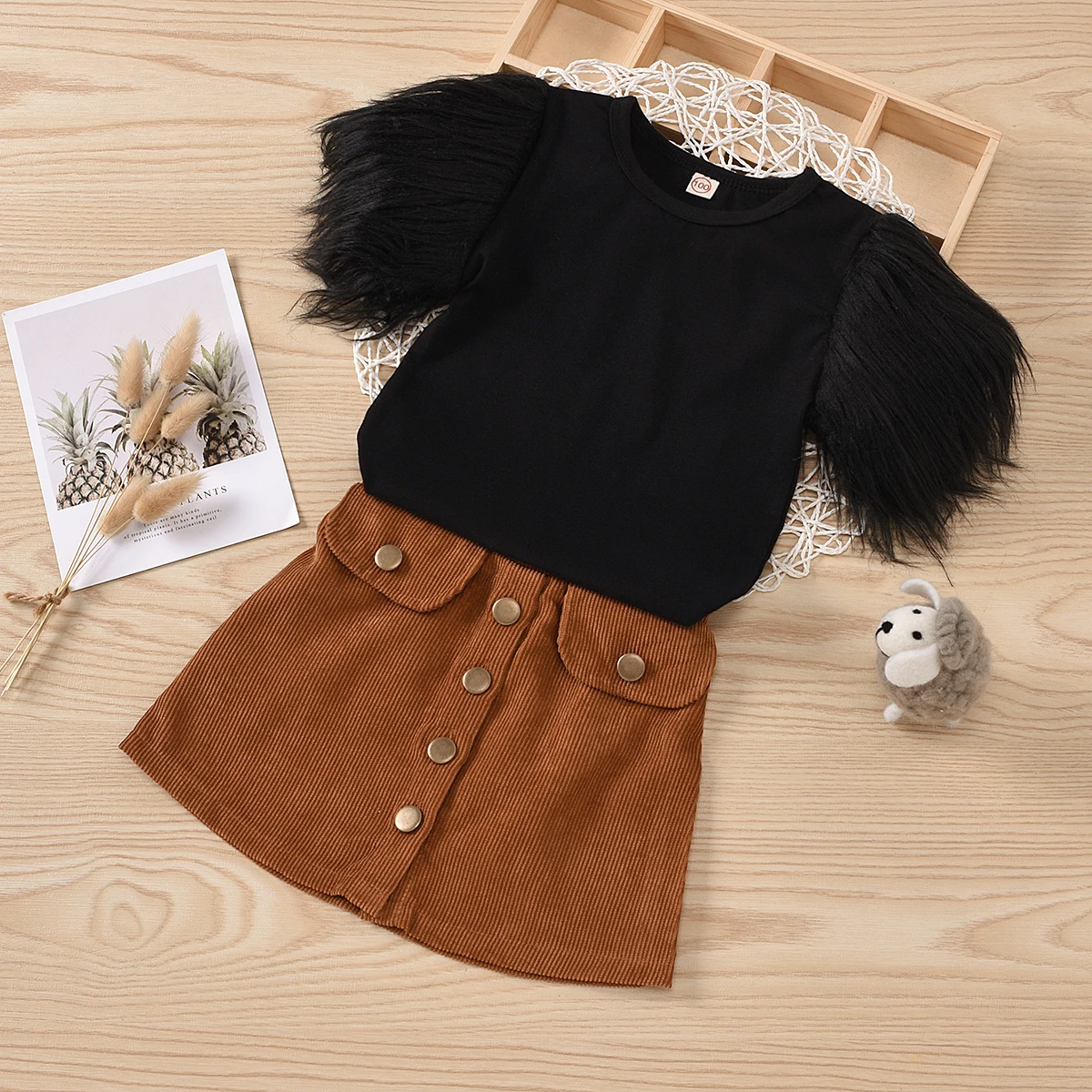 

Toddler Kids Baby Girl Short Sleeve Top T-shirt Mini Skirts Outfit Clothes Set