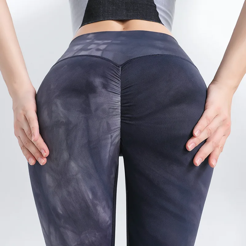

New Tie Dying Seamless High Waist Leggings Women Leggings Trousers Running Workout Clothes Fitness Pants tie dye Sports Leggings