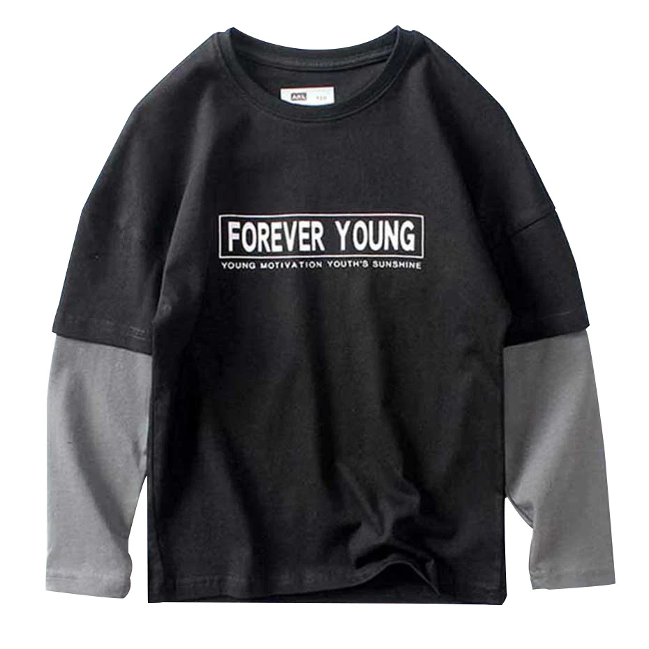 Футболки для мальчиков футболка с буквенным принтом детский пуловер из 2