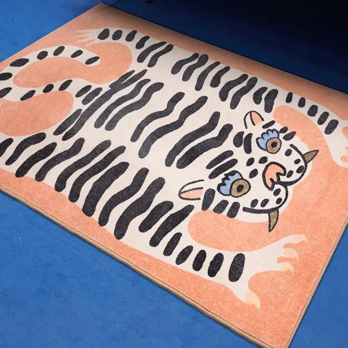 INS мультяшный ковер в стиле животных детские игровые коврики милые ковры из кожи