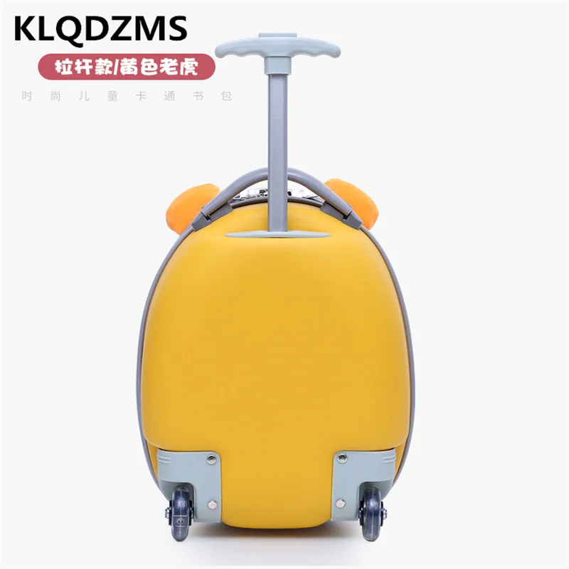 KLQDZMS Student Rolling Suitcase Children's Backpack 16 Inch Fashion Trolley Luggage Bag Toddler School Bag