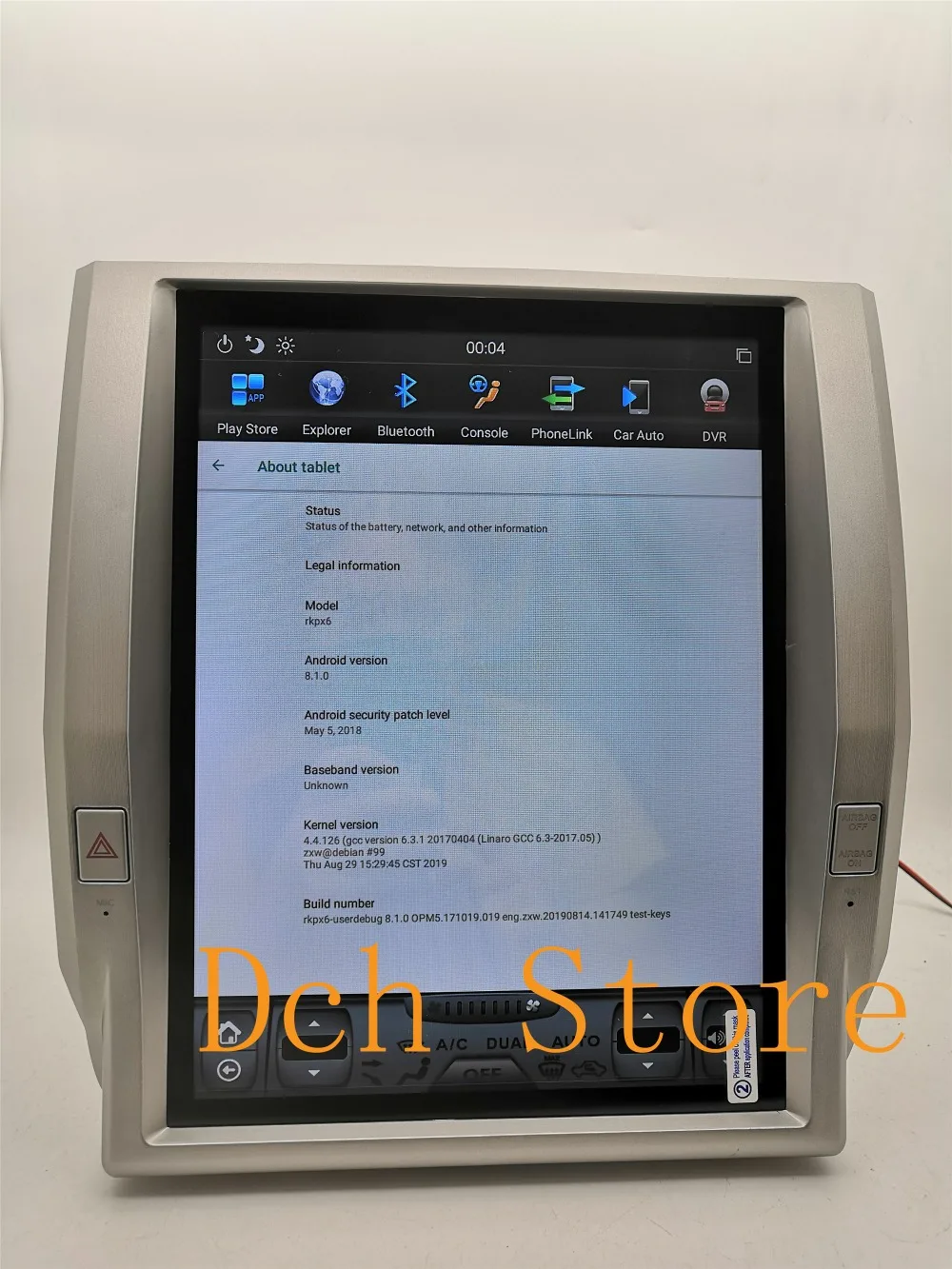 12,1 дюймов вертикальный tesla стиль Android 8,1 автомобильный dvd-плеер gps для toyota tundra 2011- навигация PX6 CARPLAY ips радио NAVI