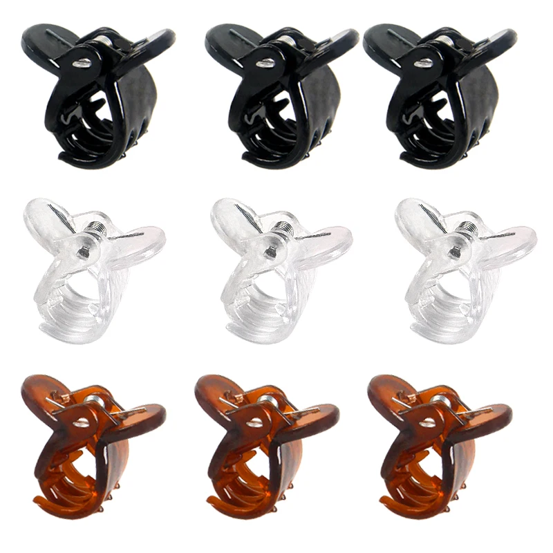 Новинка заколка-краб для волос девочек детская черная прозрачная коричневая