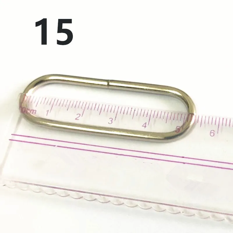 NO15 50mm Silver 50 шт. металлическое овальное кольцо пряжки для наручных часов аксессуары для рукоделия Швейные 16 мм 20 мм 25 мм 32 мм 35 мм 38 мм 50 мм 65 мм кожаные сумки с заклепками - Цвет: NO15 50mm Silver