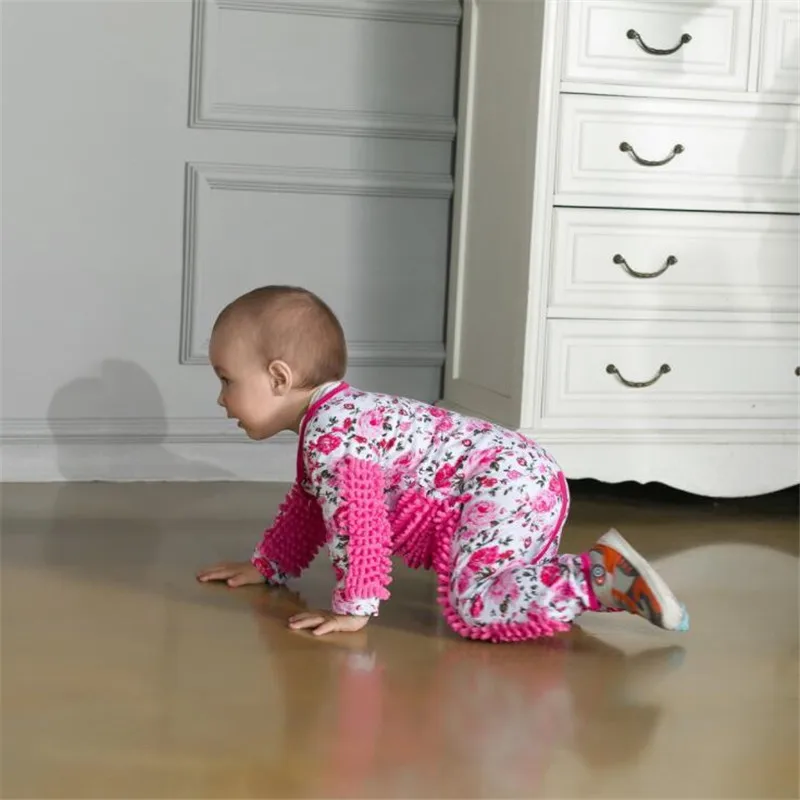 Детская швабра детская одежда Детский комбинезон для ползания с пыльным полом