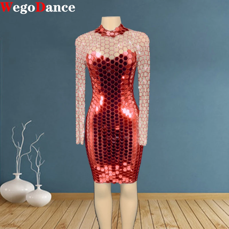 Прозрачные блестящие короткие вечерние платья для выпускного вечера костюм