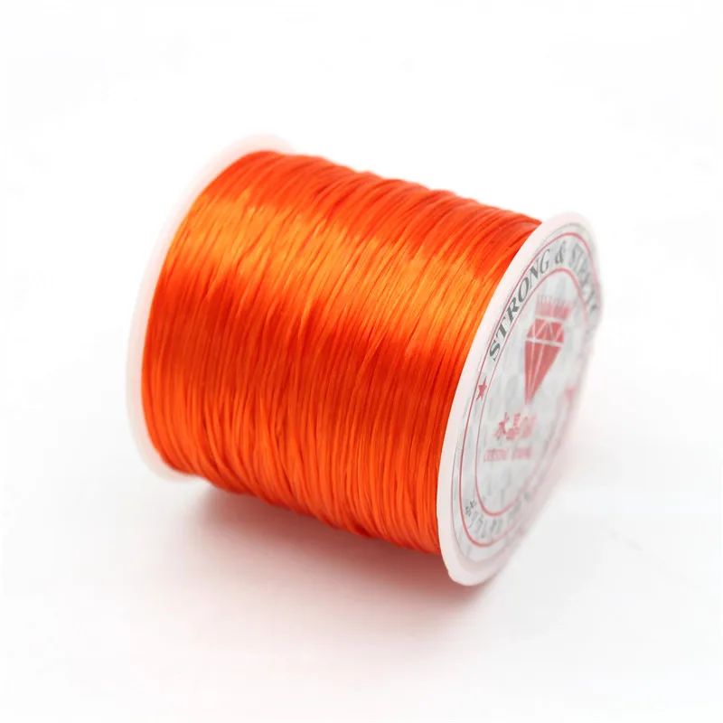Orange 50 м прочный эластичный шнур для браслета, растягивающийся шнур для изготовления украшений и браслетов - Цвет: Orange