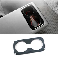 for hyundai tucson nx4 2021 2022 car rear water cup frame cover sticker trim interior accessories stainless steel silverblack