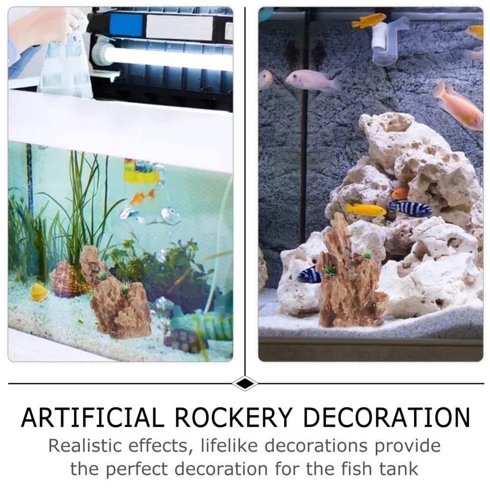 

Aquarium Mountain Stone Ornament Fish Tank Landscaping Rockery Ornament