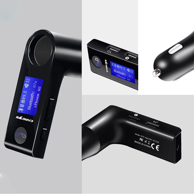 Автомобильный прикуриватель MP3 Bluetooth передатчик приемник Handsfree двойной USB плеер Aux
