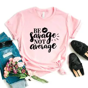 Женская хлопковая Футболка Be Savage, забавная хипстерская футболка в стиле не средней длины с губами, женская футболка в подарок, женская футболка Yong Girl, 6 цветов, яркая футболка, Прямая поставка